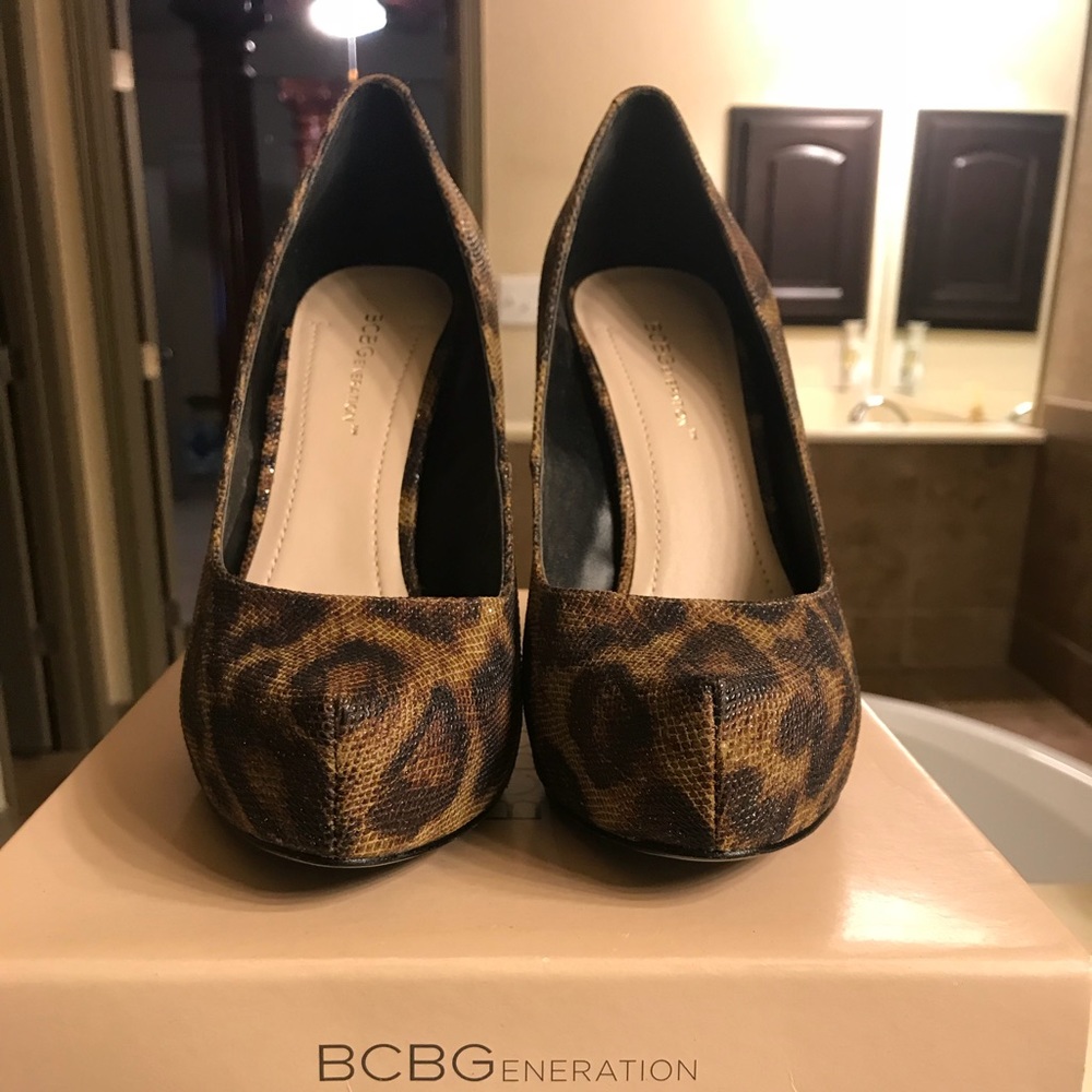 Snake print heels